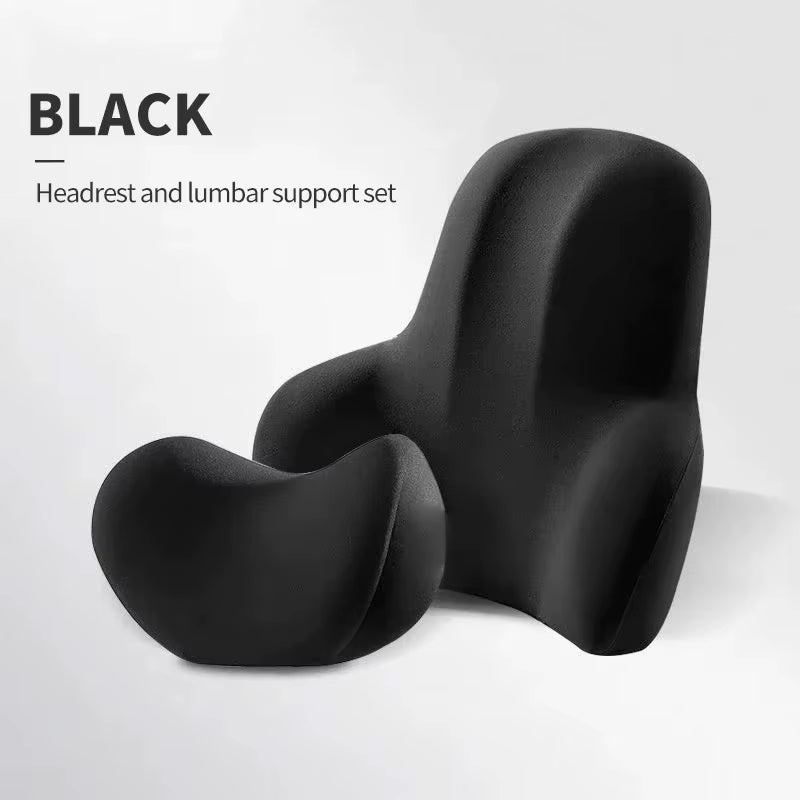 Auto Memory Foam Neck Pillow Car Headrest Cushion Protection Lumbar Backrest Cushion Lumbar Cushion