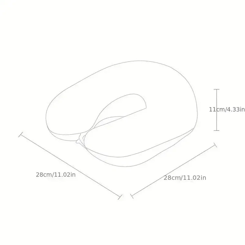 Simple Plush U-Shaped Pillow Driving Travel Neck Pillow Nap Pillow Comfortable to Relieve Fatigue