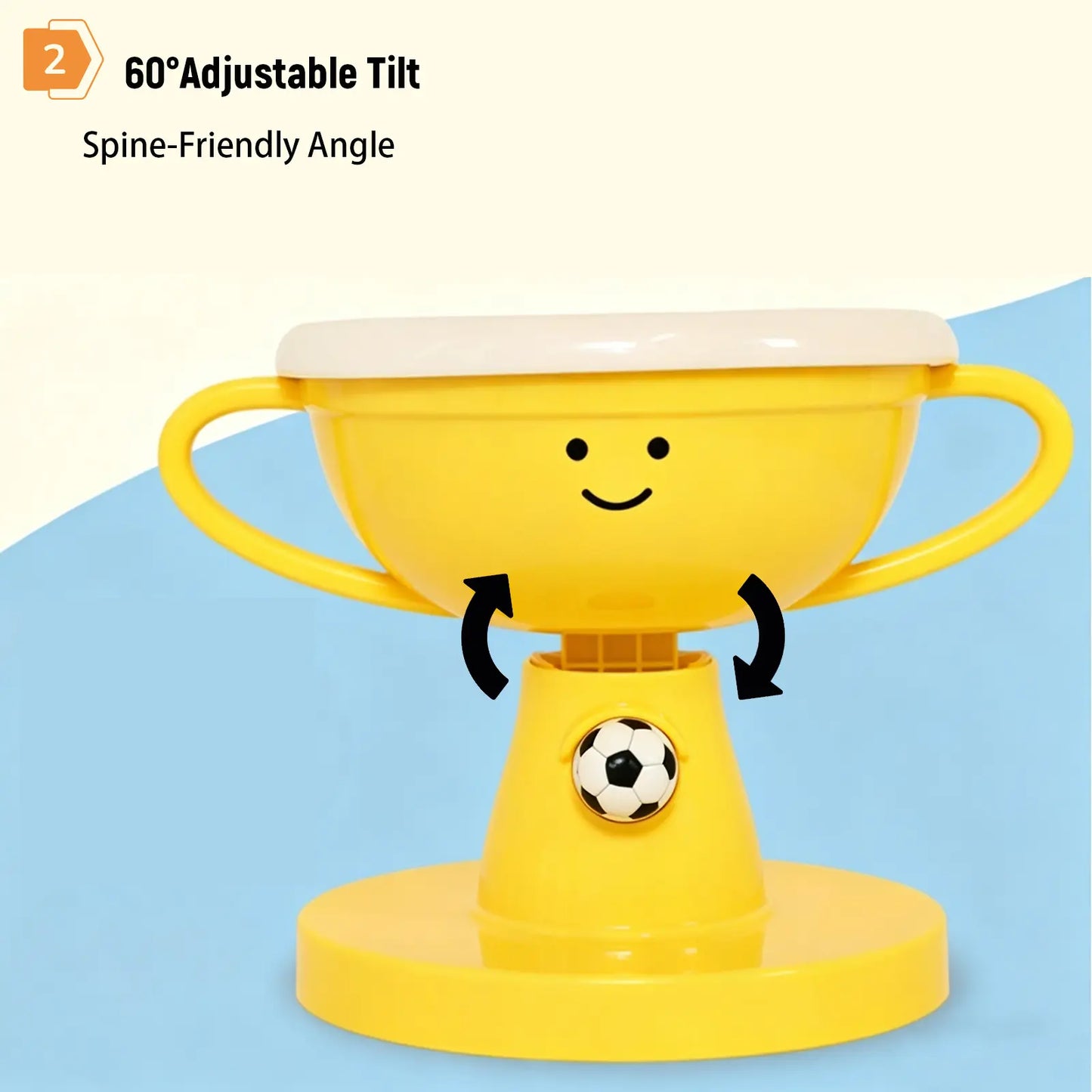 Elevate Mealtime with the UFORU Trophy Shaped Raised Pet Food Bowl - Adjustable, Neck-Friendly Ceramic Feeder for Cats & Small to Medium Dogs