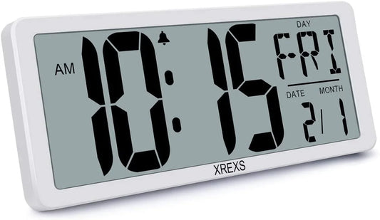 LCD Alarm Clock, Time Calendar Temperature Display