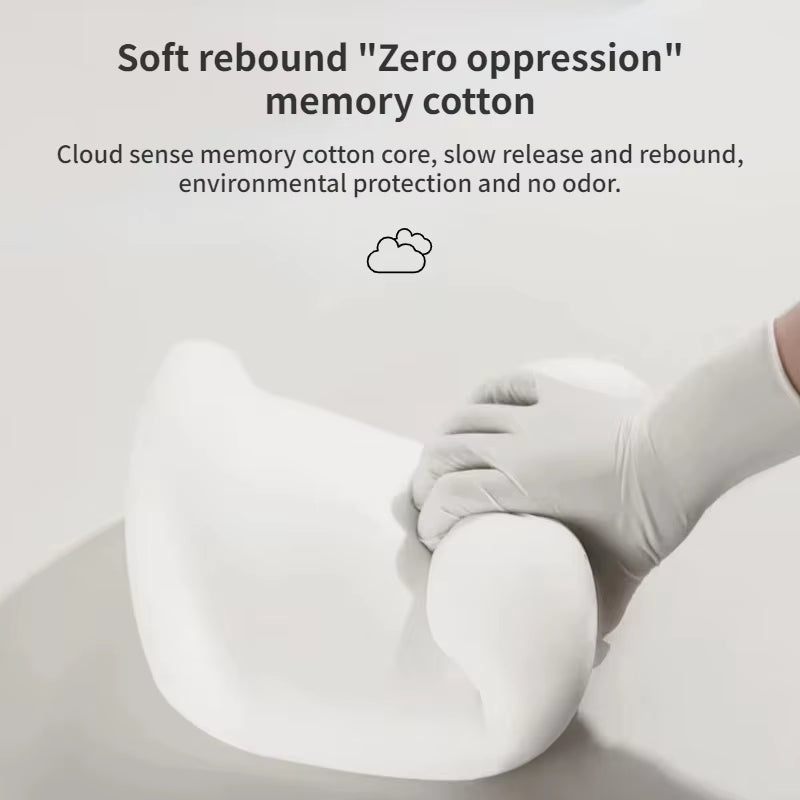 Car Memory Foam Neck Pillow Protection Lumbar Backrest Cushion Lumbar Cushion Car Headrest Cushion