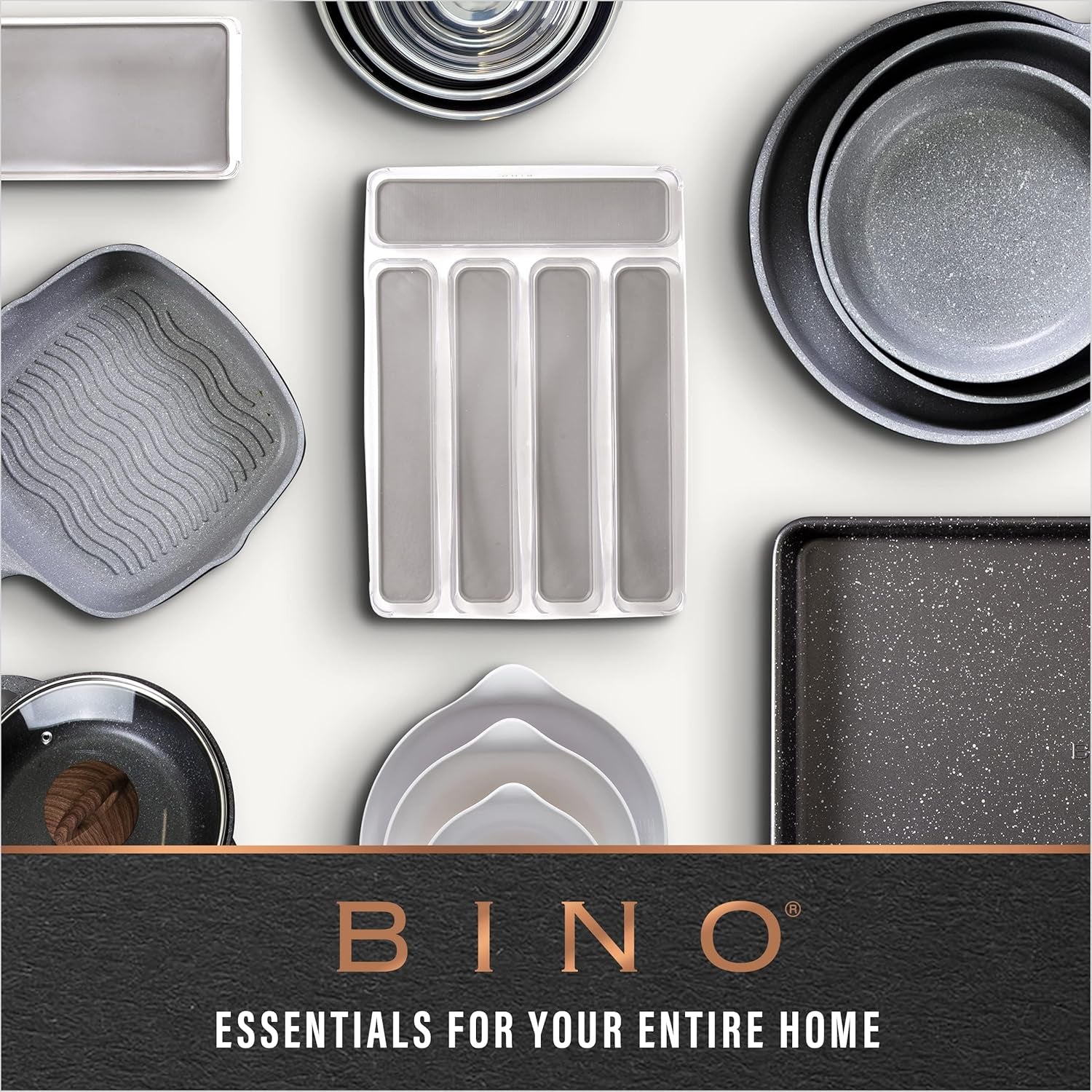 | Plastic Organizer Bins, Small - 4 Pack | the SOHO Collection | Multi-Use Plastic Bin | Pantry & Freezer Organizer Bin | Storage Containers | Bins for Home & Kitchen Org