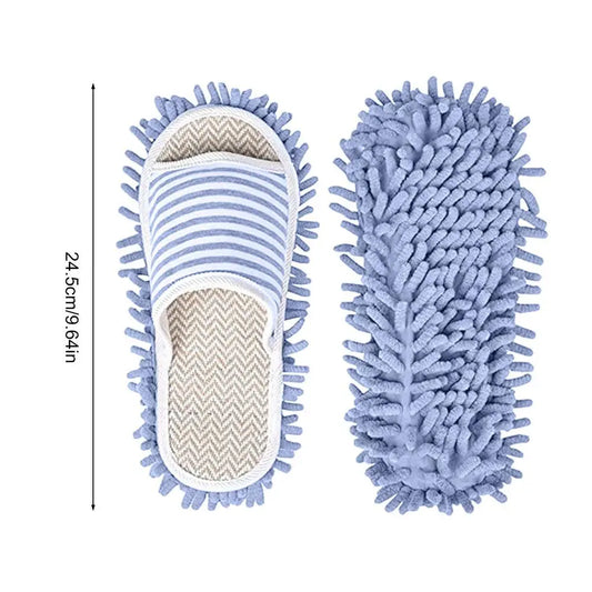 Labor-Saving Washable Mop Slippers for Floor Cleaning Detachable Microfiber Slipper Dusting Mop Floor Dust Hair Mopping Slipper