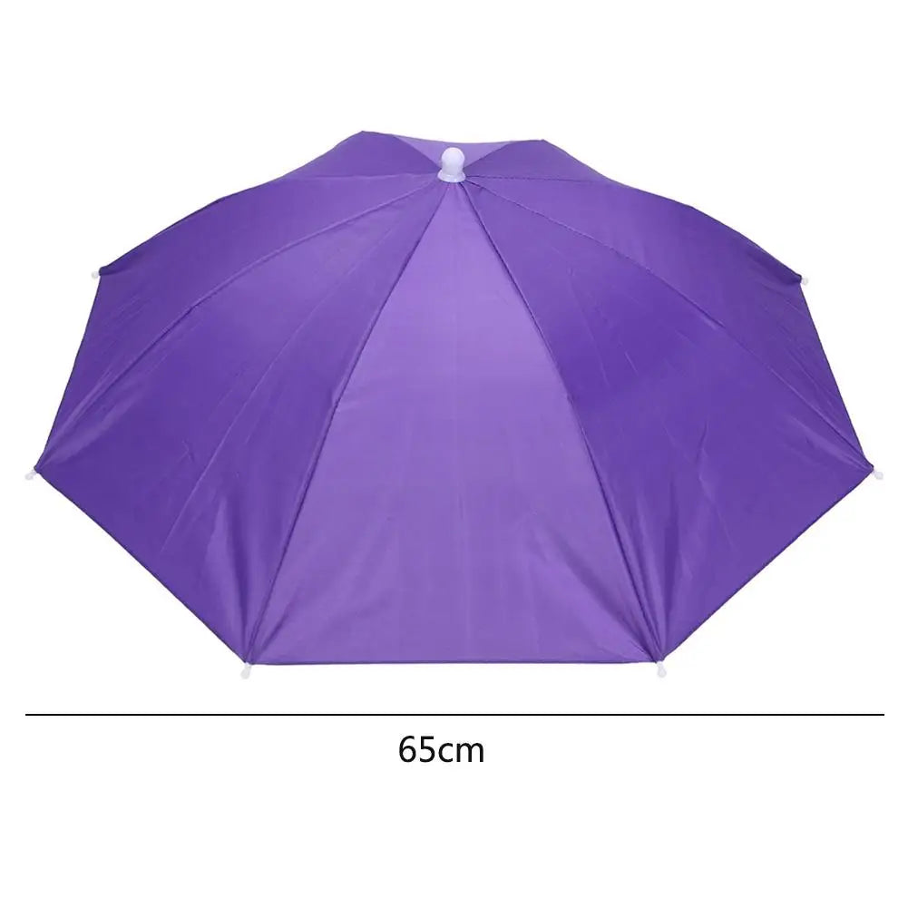 Portable Rain Umbrella Hat Army Green Foldable Outdoor Pesca Sun Shade Waterproof Camping Fishing Headwear Cap Beach Head Hats