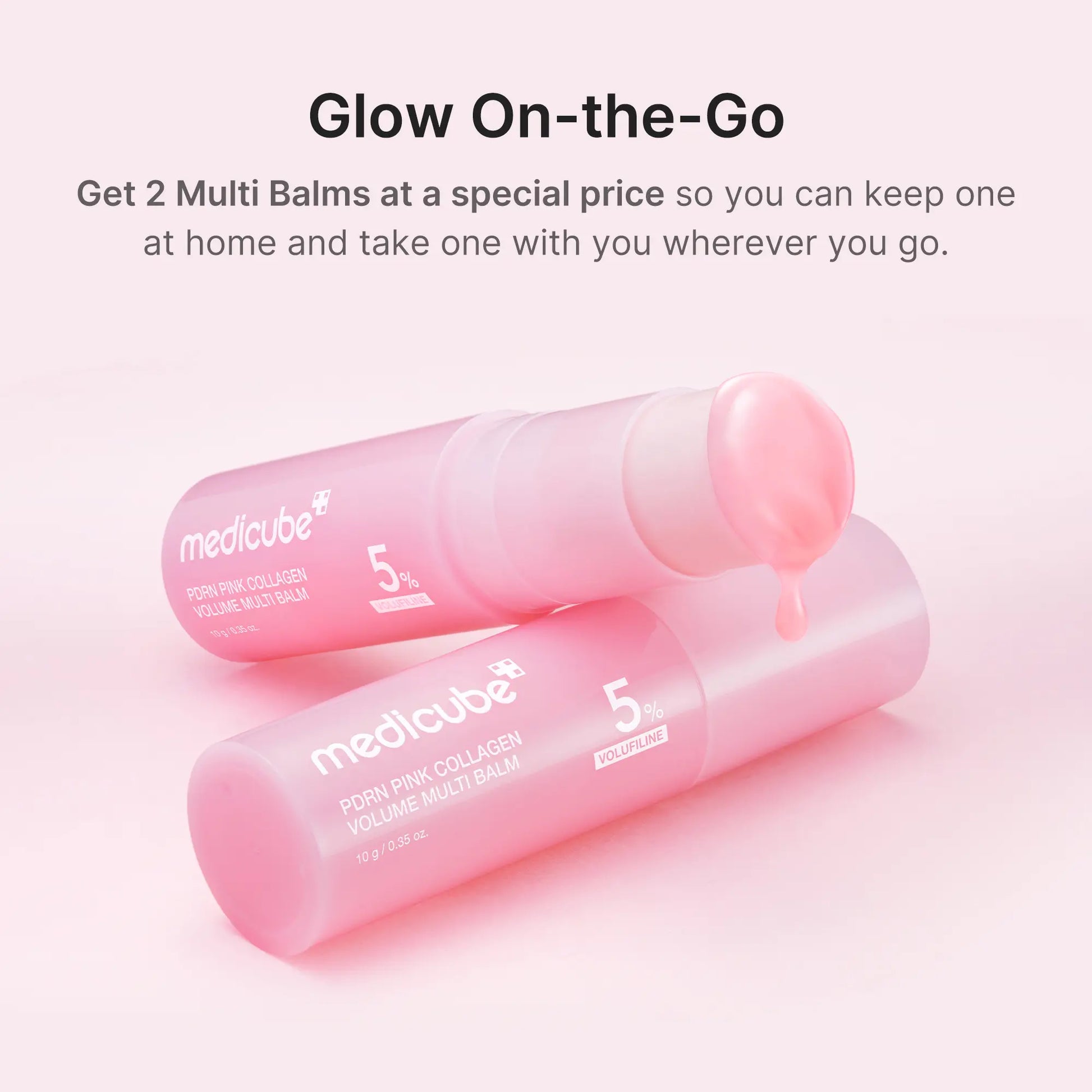 Revitalize Your Skin with Medicube's PDRN Pink Collagen Volume Multi Balm | Ultimate Anti-Aging Solution for Youthful Radiance, Fine Line Reduction, and Deep Hydration | Perfect for Under-Eyes, Neck, Forehead, Smile Lines, and Lips | Korean Skincare Innovation