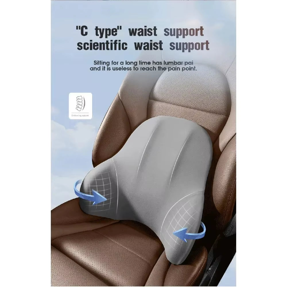 Auto Memory Foam Neck Pillow Car Headrest Cushion Protection Lumbar Backrest Cushion Lumbar Cushion